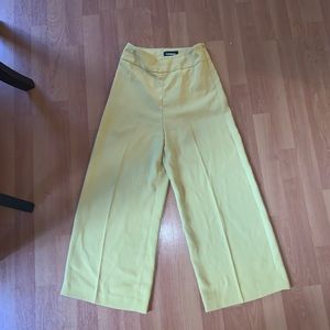 Express Yellow Capri Culottes